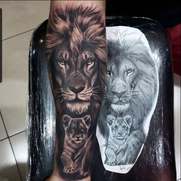 lion & cub tattoos