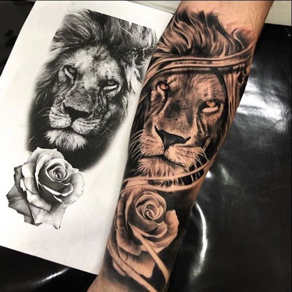 lion tattoo ideas for guys