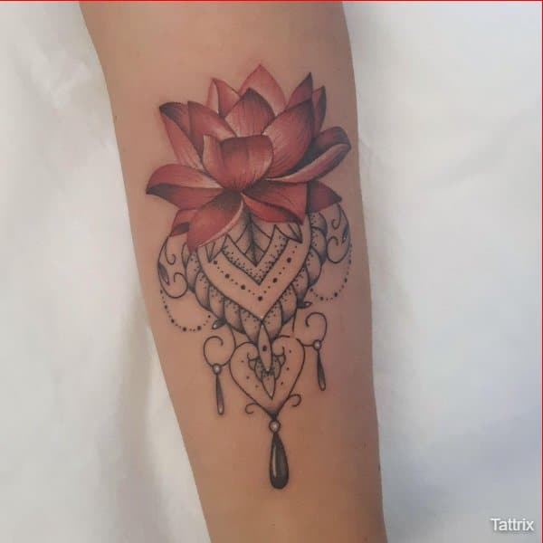 lotus flower tattoo hand