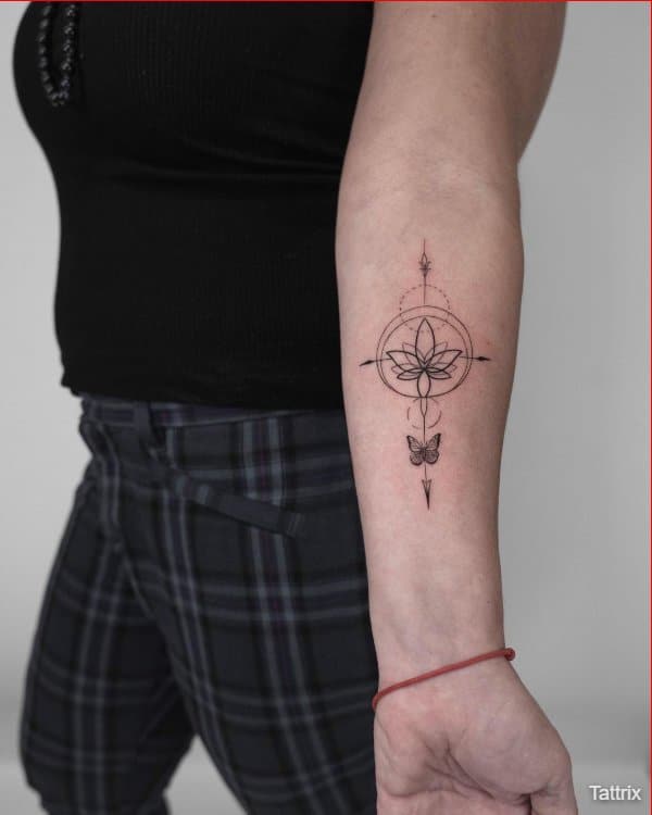 simple lotus tattoos designs