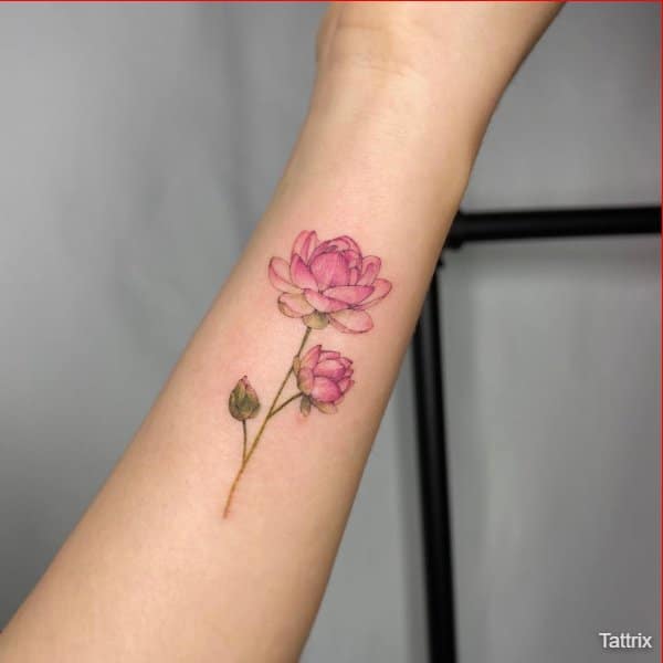 lotus tattoos for wrist