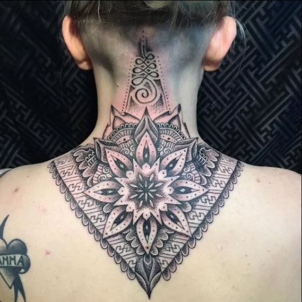 large neck tattoo ideas for girls