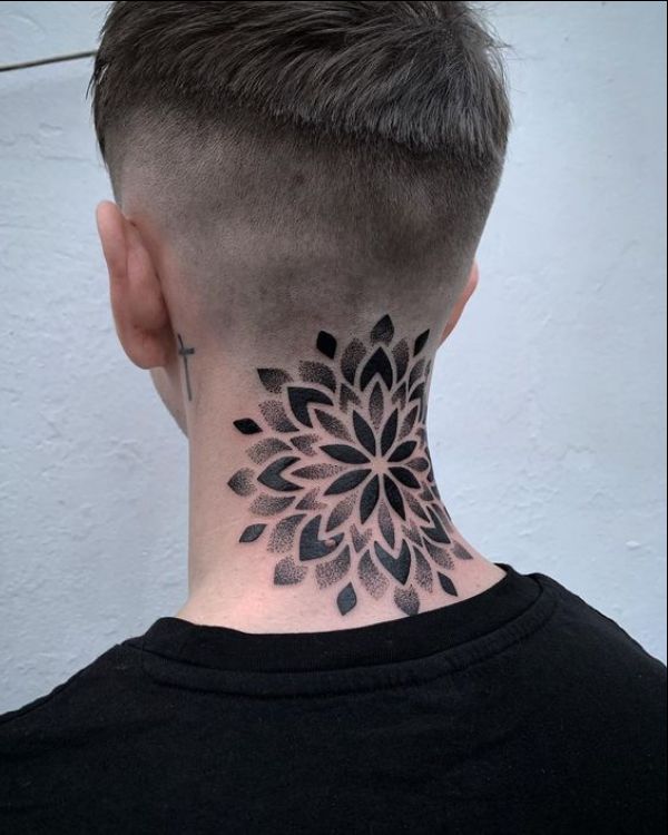 behind neck tattoo ideas