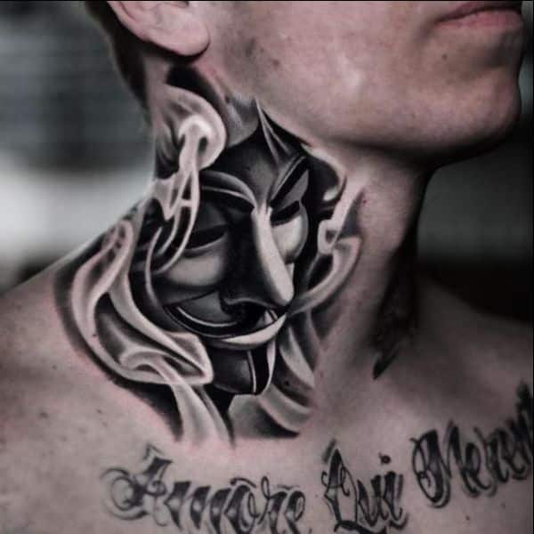 side neck tattoos for guys
