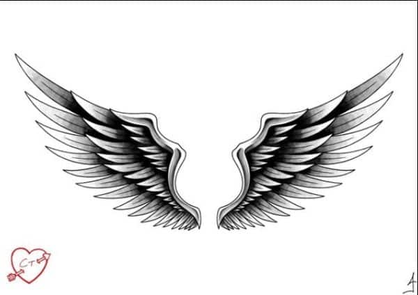 wings tattoo ideas for neck