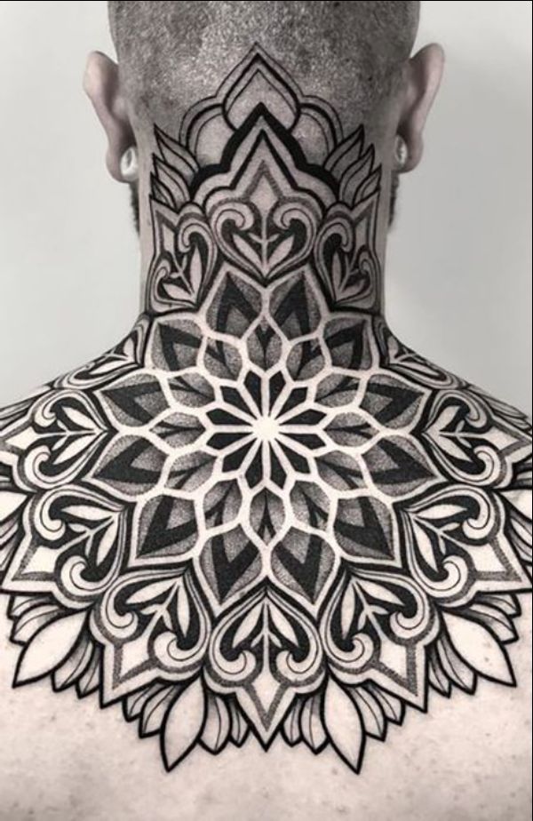 large neck tattoos