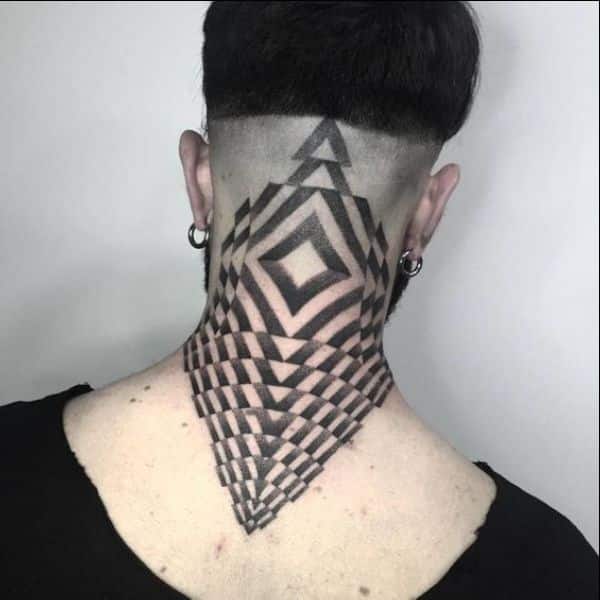 illusion tattoos for neck