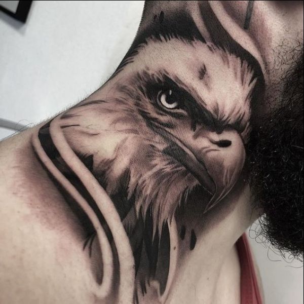eagle neck tattoos
