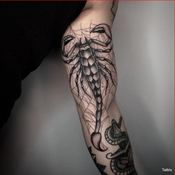scorpio sagittarius tattoos together