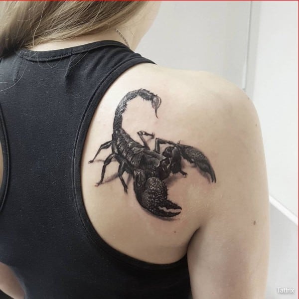 3d scorpion tattoo small