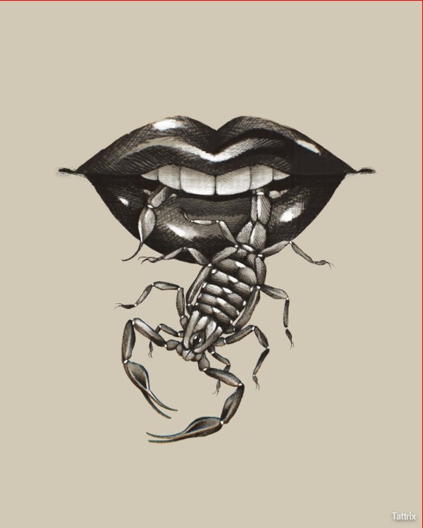 scorpion tattoo stencil for females