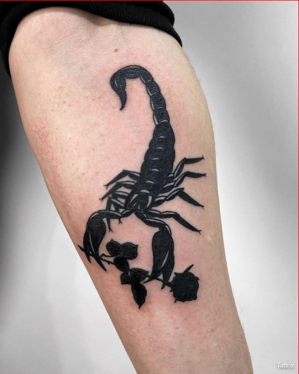 scorpio rose tattoo