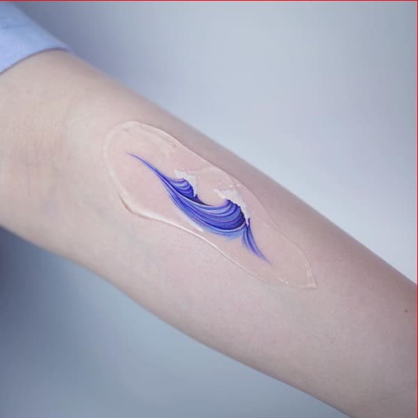 wave tattoos for women
