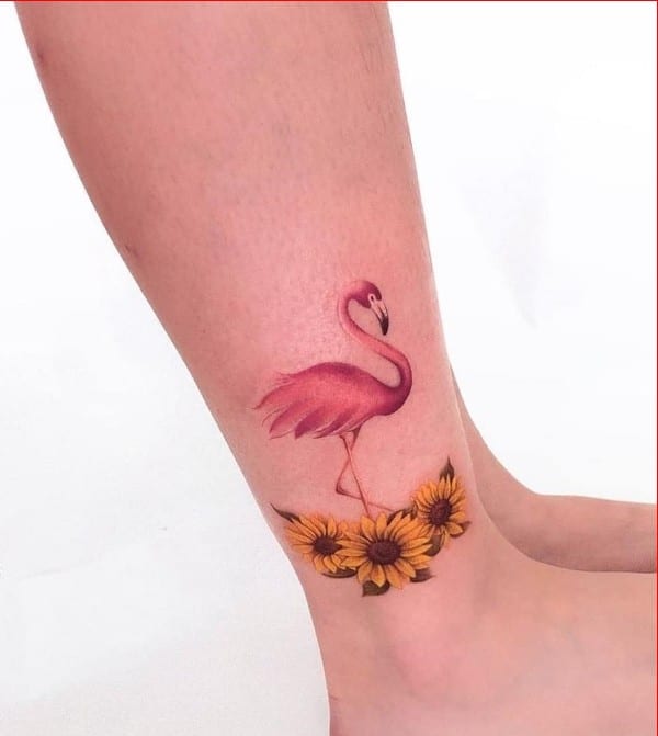 pink swan tattoos for women
