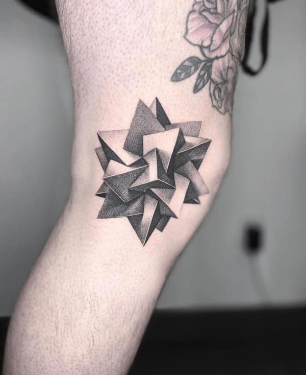 3d geometric tattoos for men