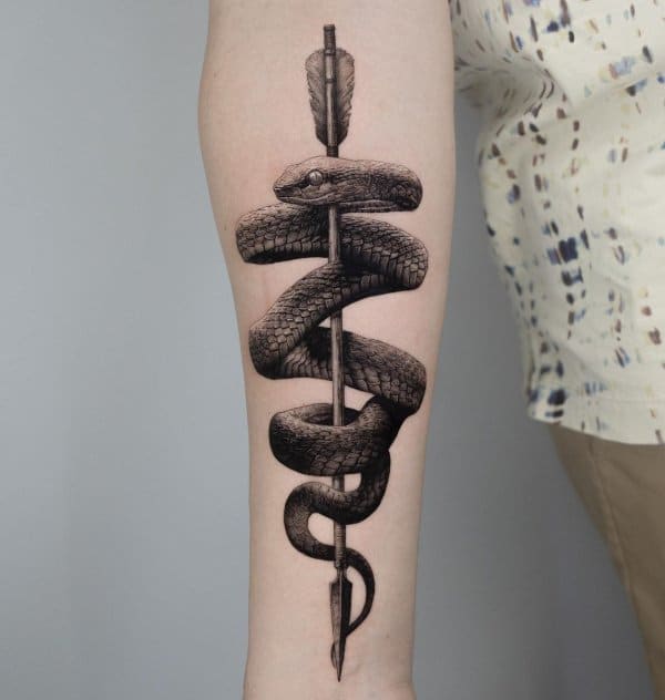 snake tattoos for men on arms