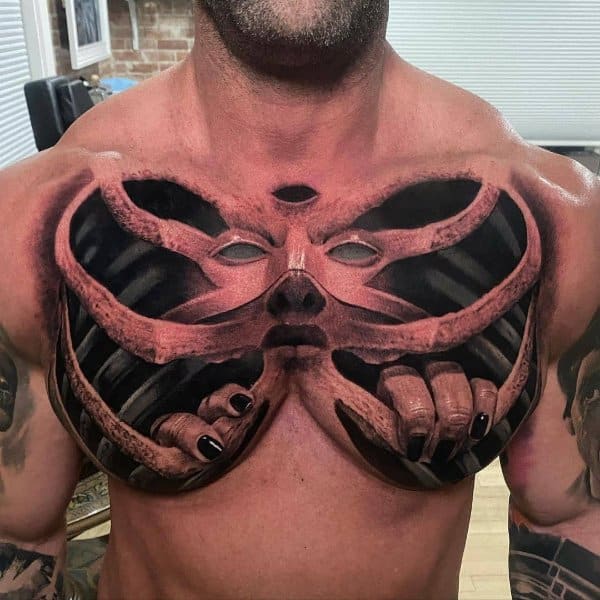 3d chest tattoos for men