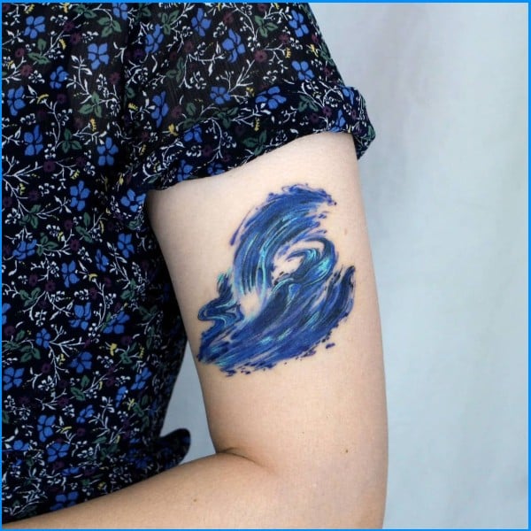 wave arm tattoos designs