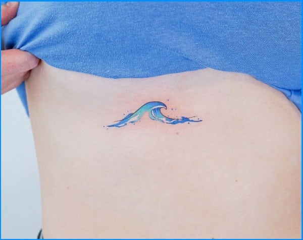 small wave tattoos
