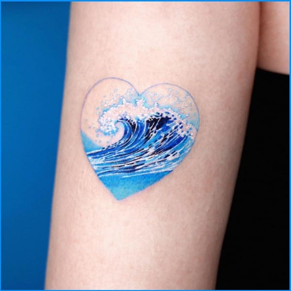 wave tattoo minimalist