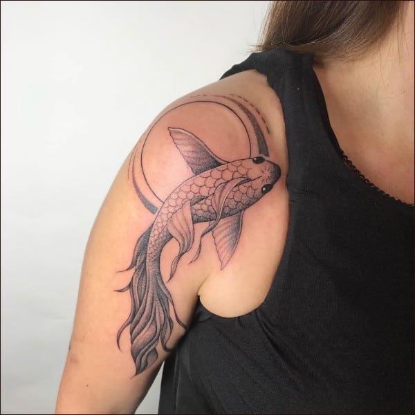 foi fish tattoos for girls on shoulder