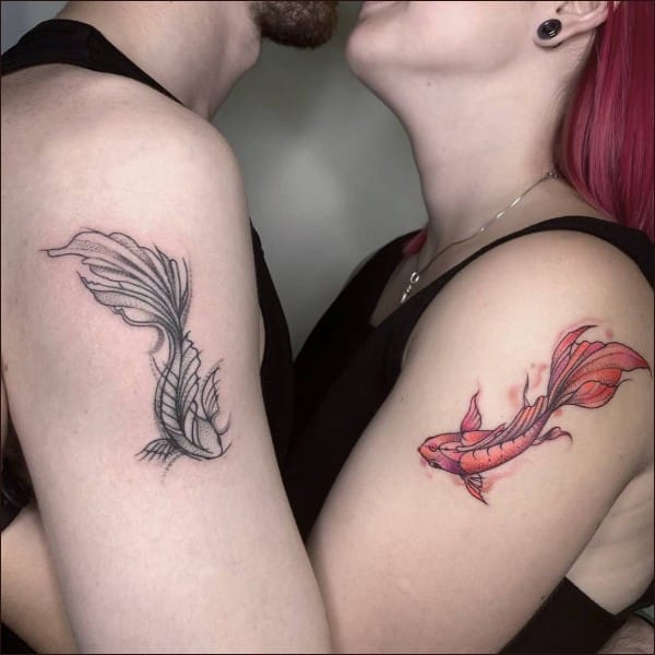 fish tattoos for couples