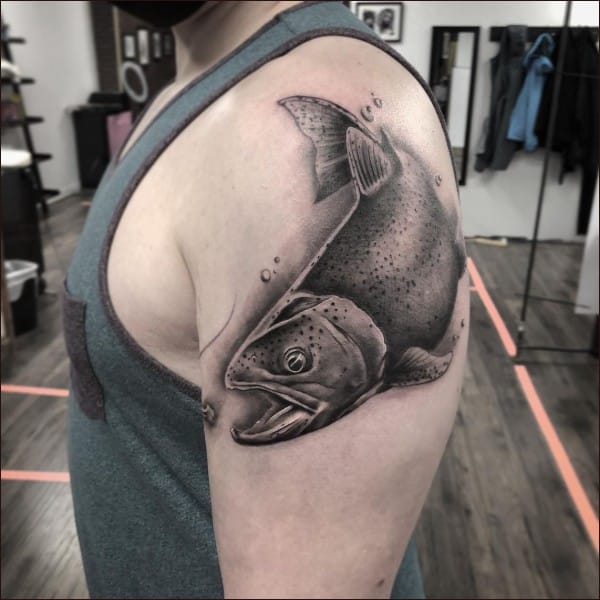 evolve fish tattoo