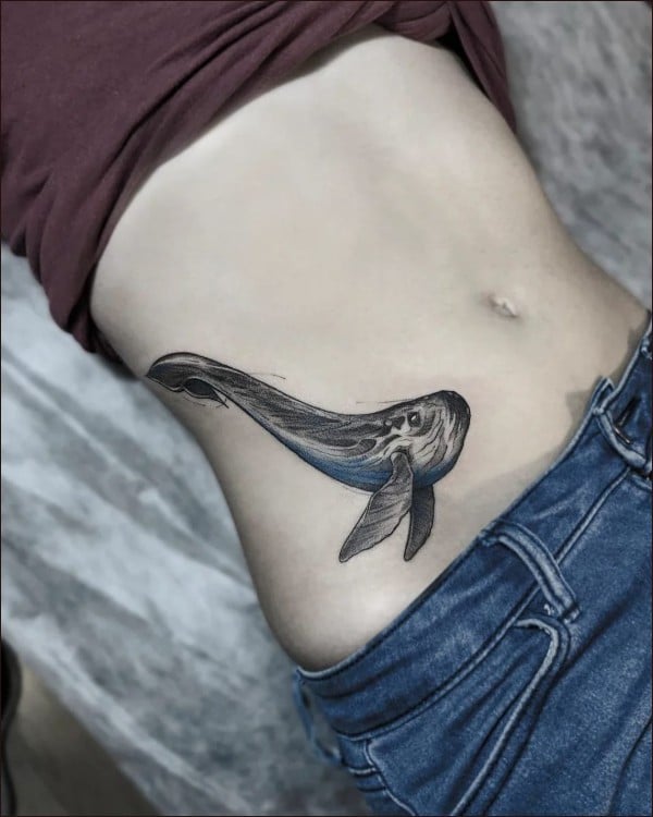 fish tattoos traditional on stomach