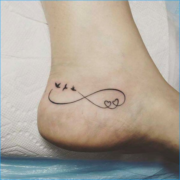infinity tattoos on foot