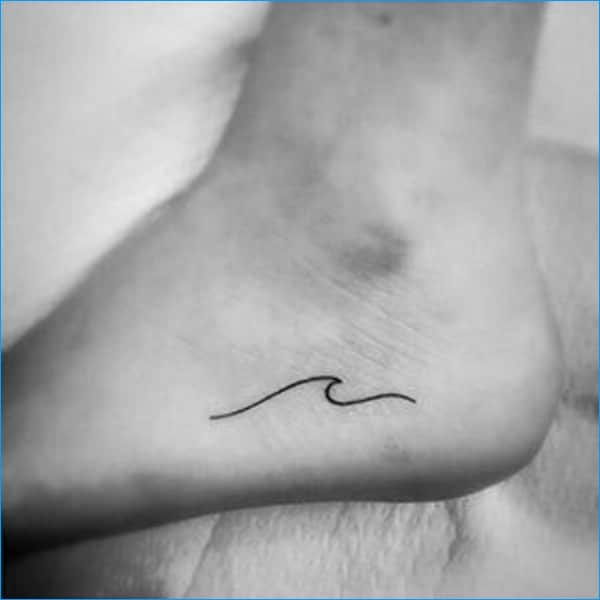 small wave foot tattoos