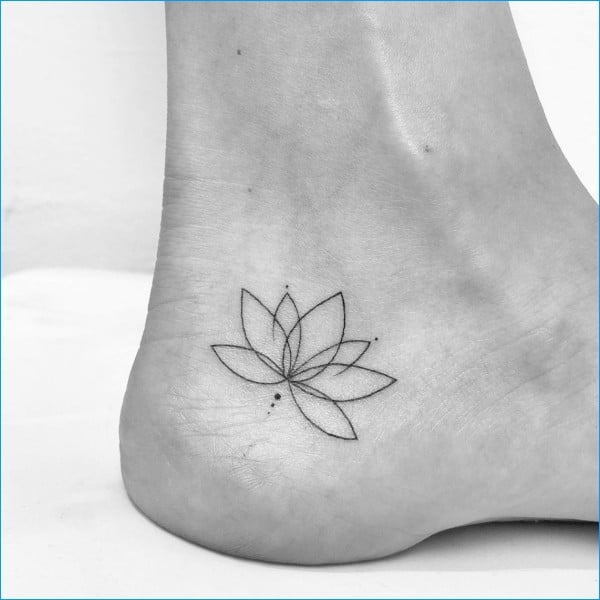 lotus foot tattoos