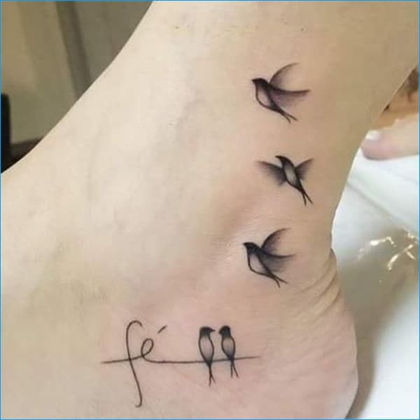 birds tattoos for foot