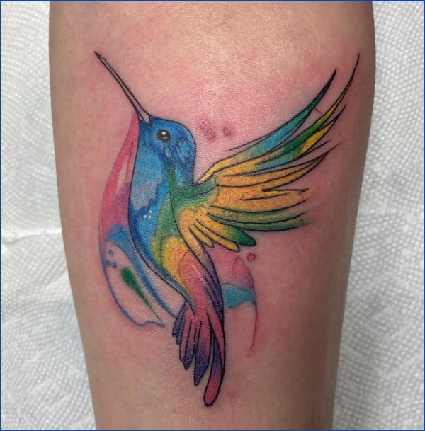 hummingbird tattoos watercolor