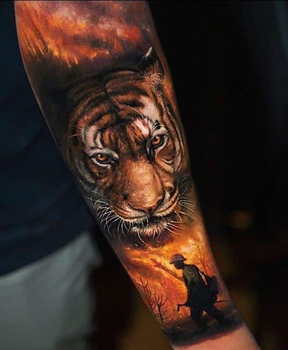 tiger tattoo arm