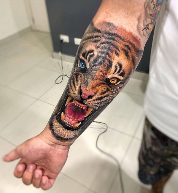 tiger tattoos forearm