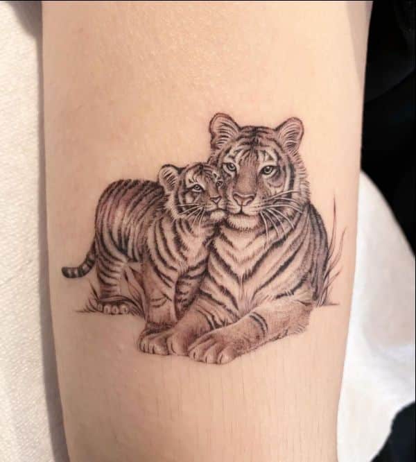 tiger tattoo with Tiger Cub