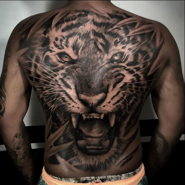 tiger tattoos full back